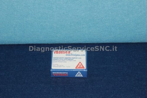 Vetrini portaoggetto tagliati doppia banda smeriagliata 50 pz