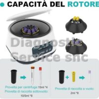 Mini centrifuga con rotore fisso 8 posti