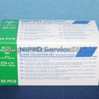 Set prelievo ago a farfalla 21G + dispositivo sicurezza 190 mm 50 pz